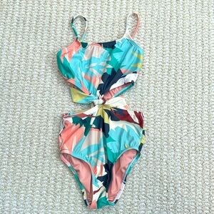 Girls O’Neill One-Piece Bathing Suit with Cutouts